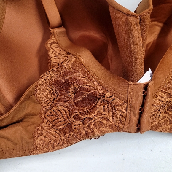NEW! Women's Lightly Lined Balconette Stretch Bra, Brown Lace - Auden - Picture 9 of 11